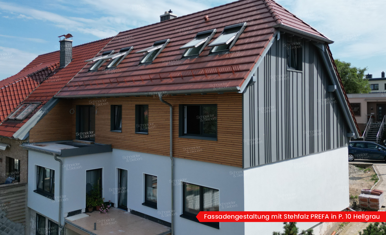 Fassadengestaltung mit Stehfalz PREFA_02